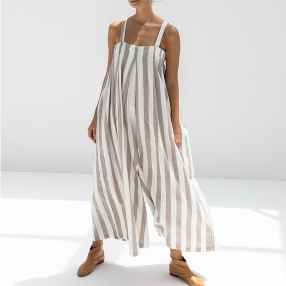 Black Crane Wide Jumpsuit M